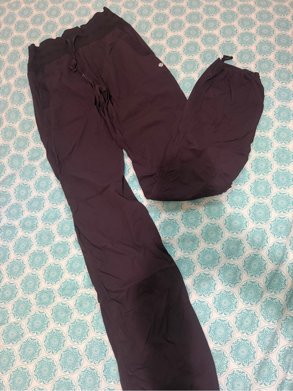 lululemon athletica Black Track Pants with Drawstring